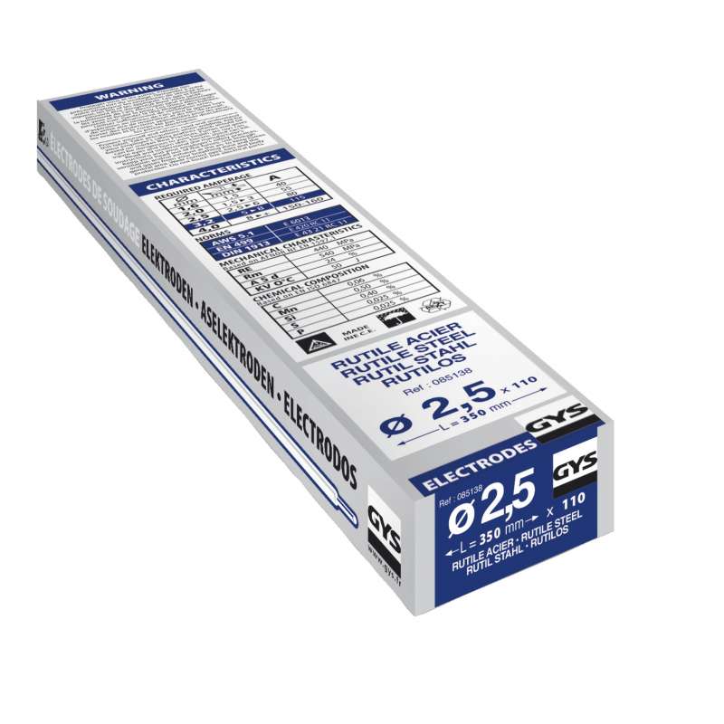 110 Électrodes rutiles acier Ø 2.5 mm GYS 085138