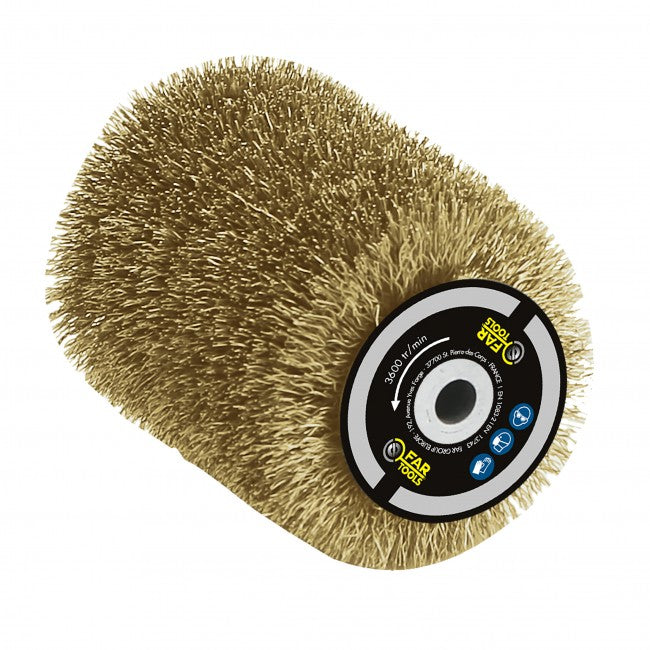 Brosse fils laitonnés souples FARTOOLS REX80/ONE80 Diamètre 80 MM, Epaisseur 100 MM,