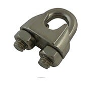 3321369980824 - 4 serres-câble étrier acier