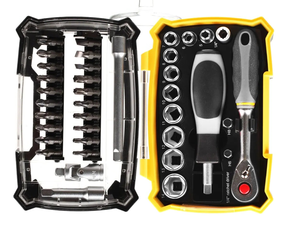 Coffret vissage - DIAGER - 36pcs embouts L25-50mm + douilles - 6000C