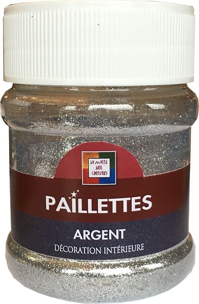 ITM-11064076 - Paillettes gris Argent Pot 80g