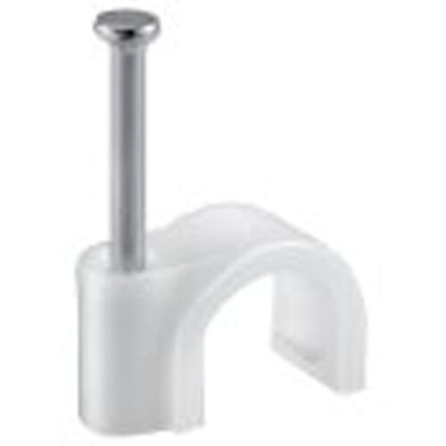 Lot de 20 attaches câbles blanc diamètre 7mm