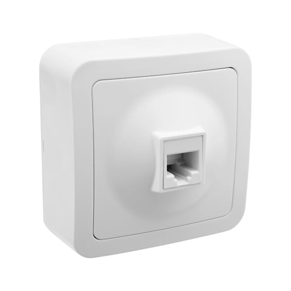 Prise RJ45 en saillie blanc