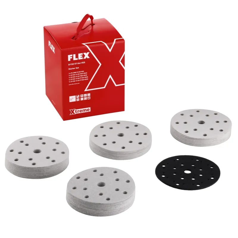 Set de démarrage papier abrasif FLEX D150 ST-Set VE5 universel Xtreme