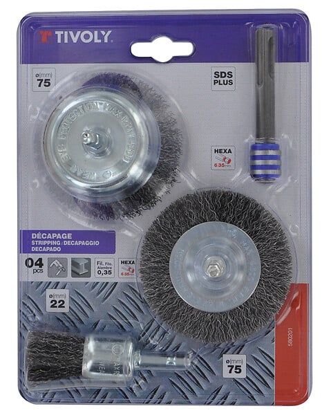 3221912006523 - Kit 4 brosses queues hexagonal