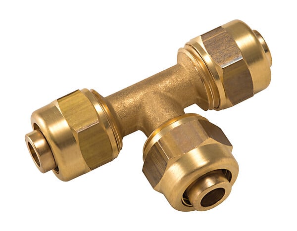 P16-50015L1 - Té pour tube PER à compressi