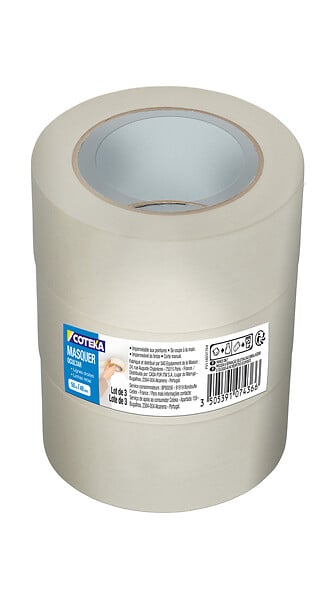1074366 00 - Lot 3 rouleaux adhésifs masqu