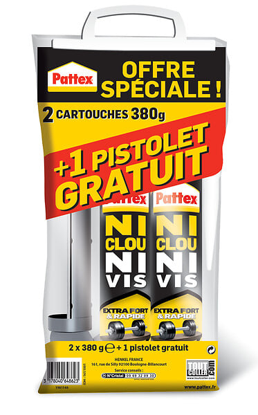1651001 - Colle fixation Ni clou Ni vis