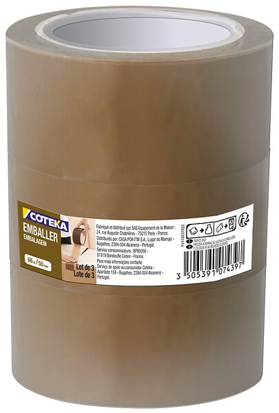 1074397 00 - Lot 3 rouleaux adhésifs embal