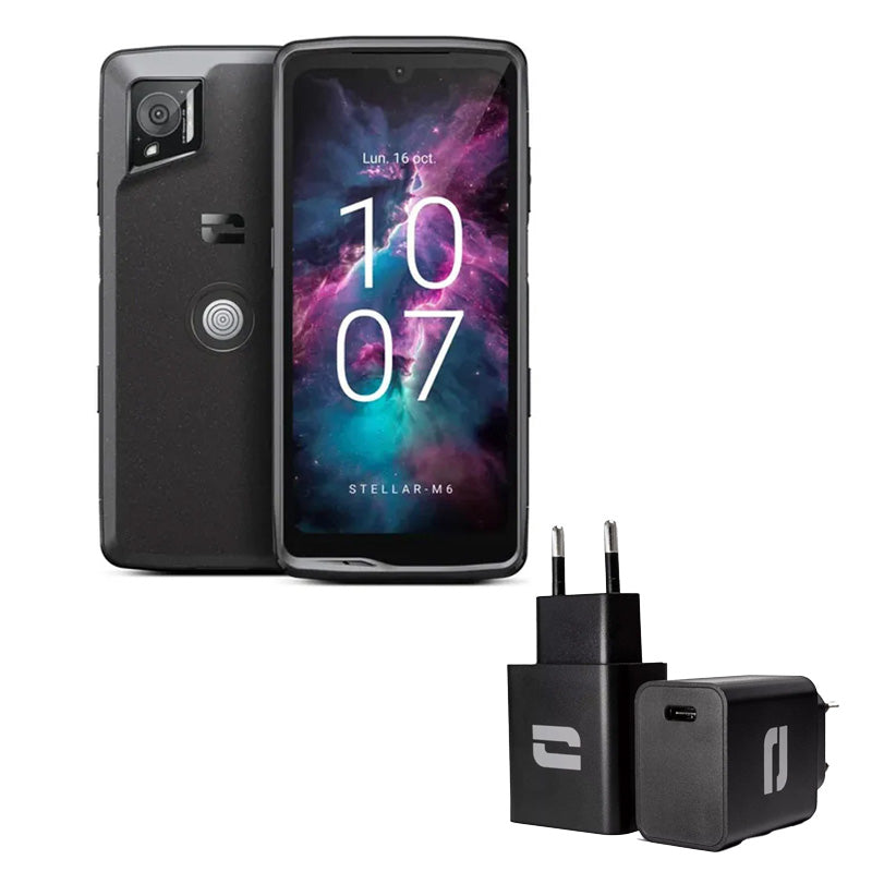 Pack Smartphone STELLAR M6 CROSSCALL + vitre de protection + tête de chargeur - P-Stellar-M6