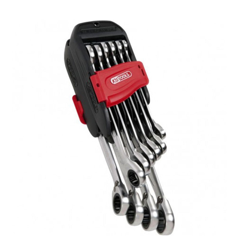 Jeu de 10 clés mixtes métriques sur support, 8 à 19 mm - KS TOOLS - 922.0050