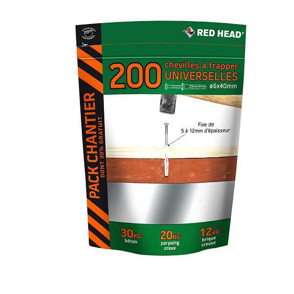 F640BB200 - Doypack de 200 chevilles Frape