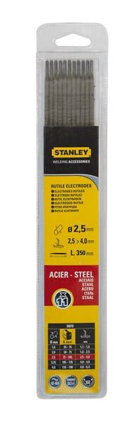 Lot 11 électrodes acier diamètre 2.5mmx350mm