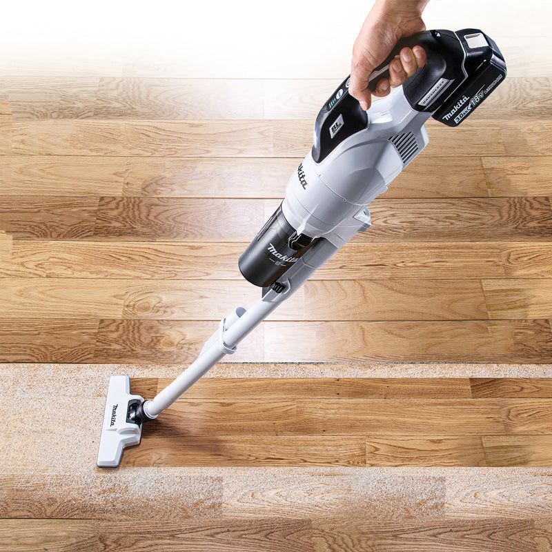 Aspirateur balai LXT blanc MAKITA DCL286FRFW 18 V Li-Ion - 3 Ah - 180 mbar
