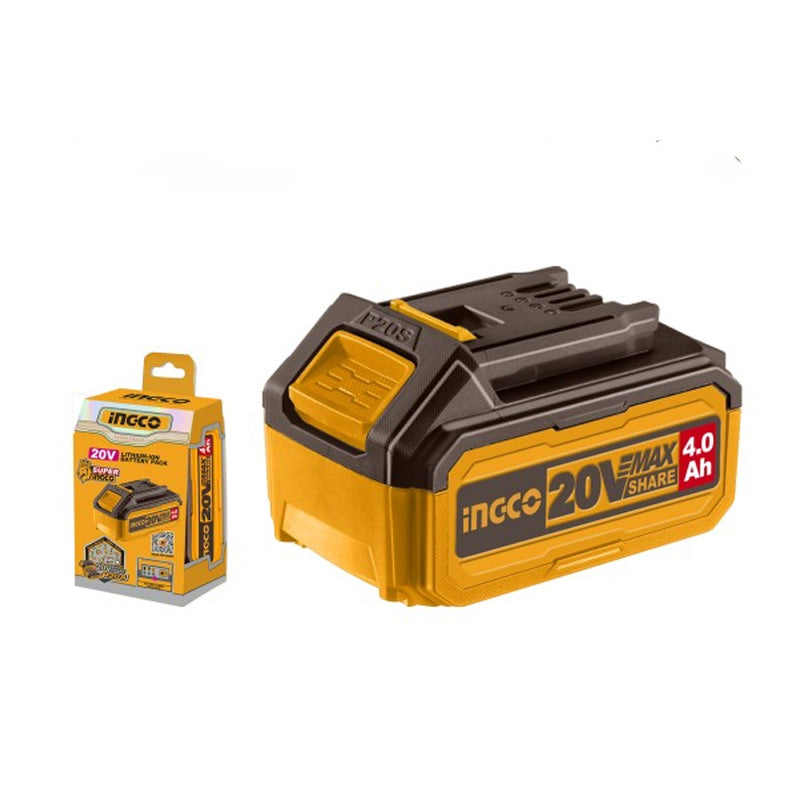 Batterie Lithium-ion 20V 4.0 Ah avec indicateur de charge P20S - INGCO - FBLI2002