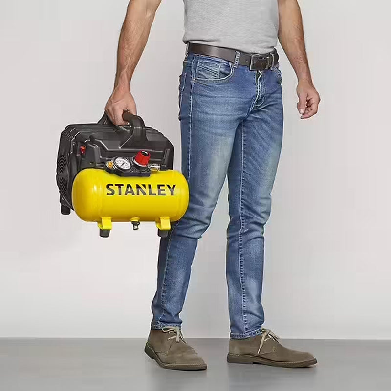 Compresseur 6L Silencieux 1HP coaxial sans huile - STANLEY FATMAX - DST100/8/6