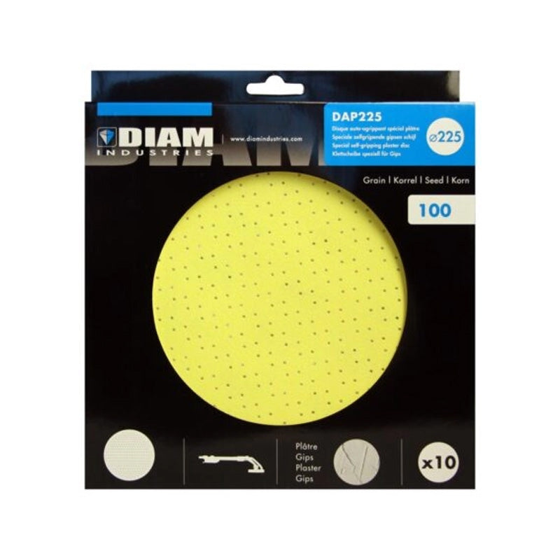 DISQUE ABRASIF Ø225 PONCAGE PLATRE DIAM INDUSTRIES