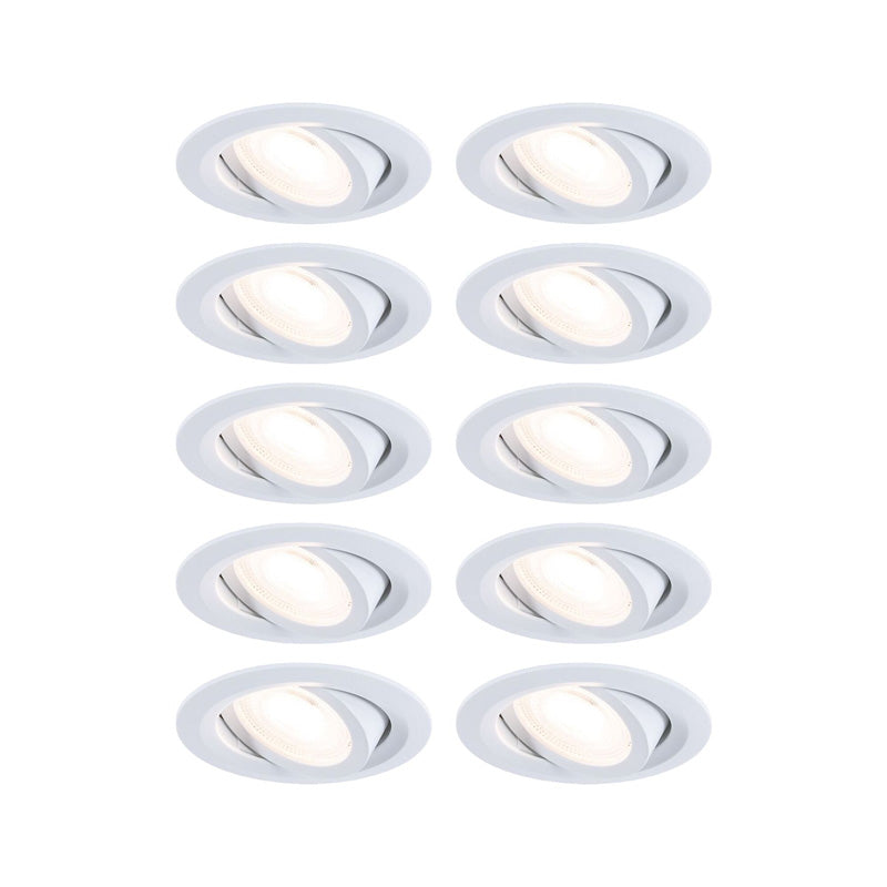 Encastré LED orientable 25°- Paulmann - D.82mm - 4,6W - 460lm - 3000K - Blanc