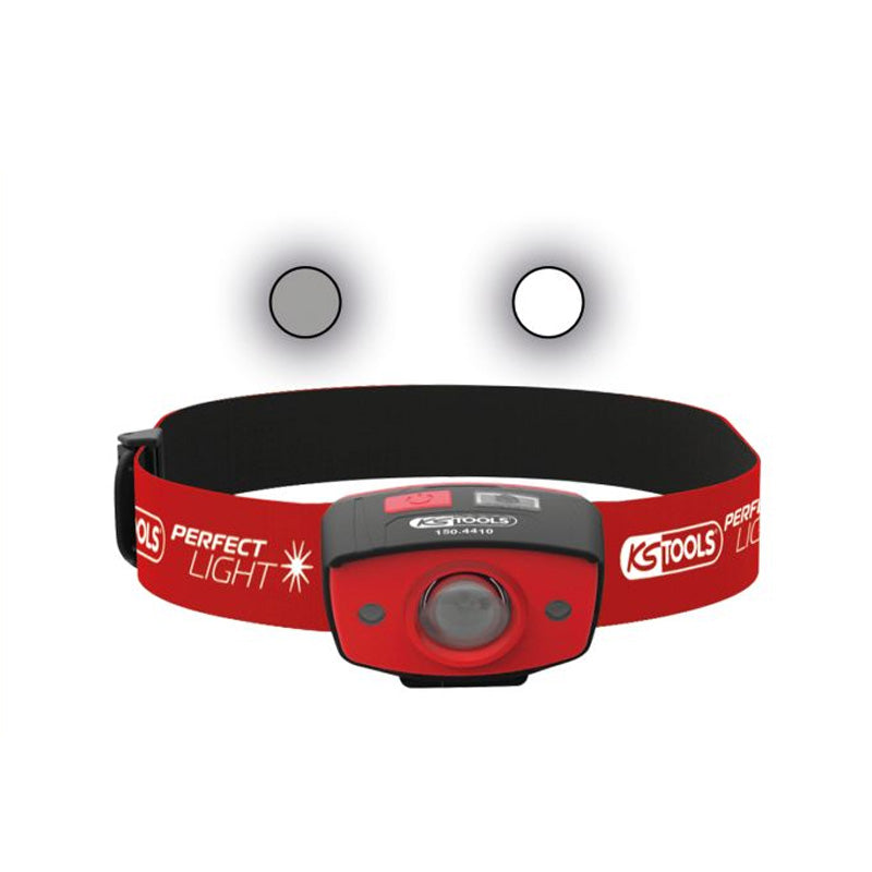 Lampe frontale perfectlight 120 lumens avec capteur de mouvement KS TOOLS - 150.4410