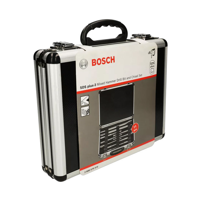 Mallette de 11 pièces BOSCH Professional 2608579916 SDS Plus-3 (burins pointus / burins plats / forets)