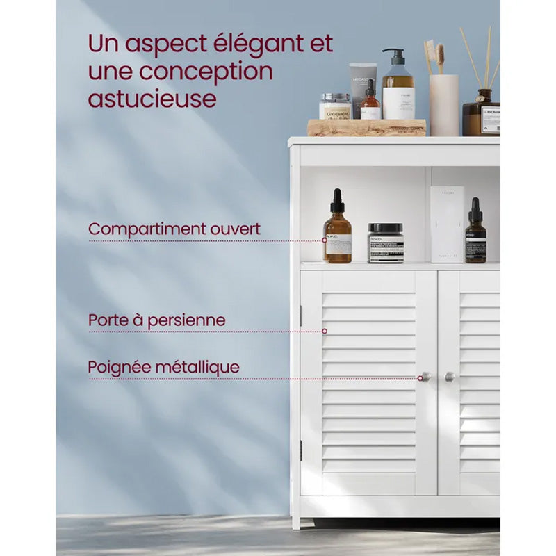 Armoire de salle de bain VASAGLE 60 x 30 x 80 cm