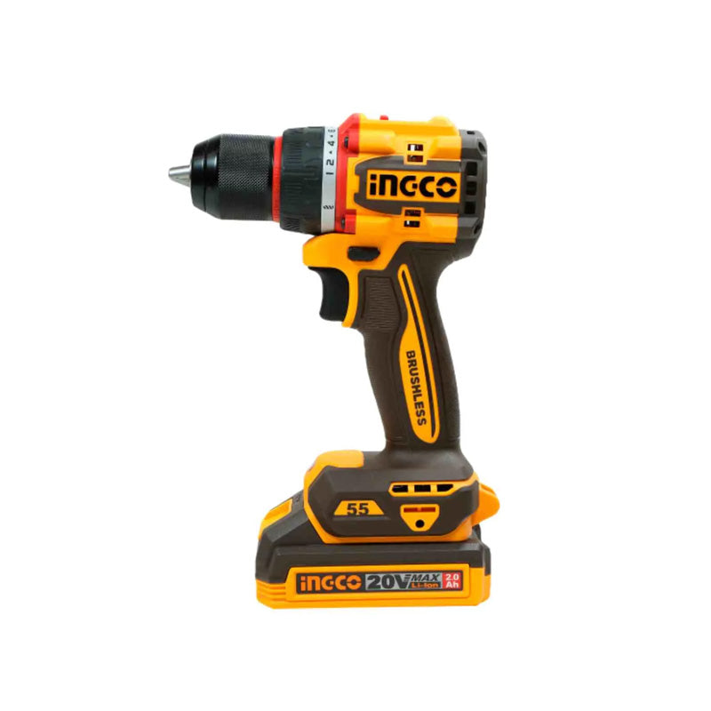 Perceuse-visseuse sans fil 20V 55 NM + 2 embouts P20S - INGCO - CDLI205581