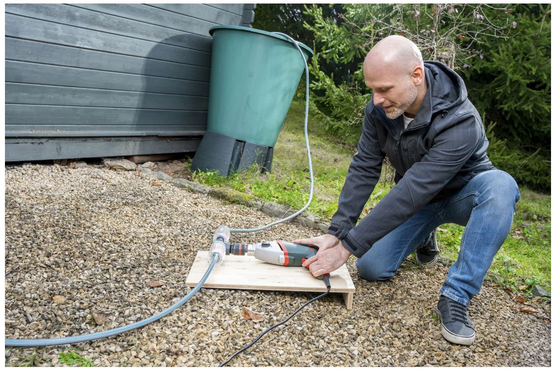 Pompe pour Perceuse PRO - WOLFCRAFT - Puissance 3000 Litres/h - Pour le pompage d'eau non potable - réf. 4541000