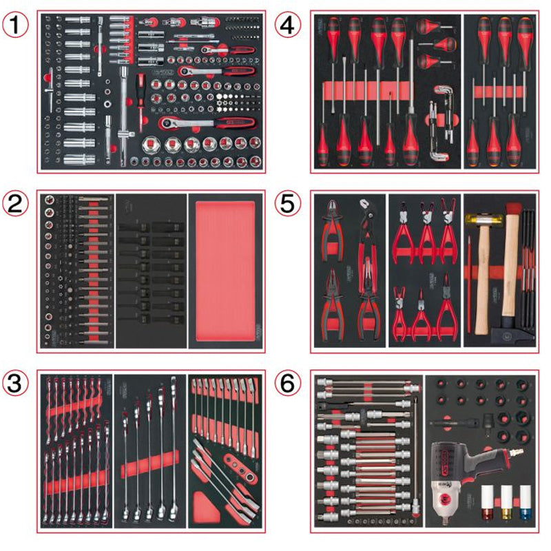Servante ULTIMATE XL 7 tiroirs équipée de 428 outils - KS TOOLS - 825.7427