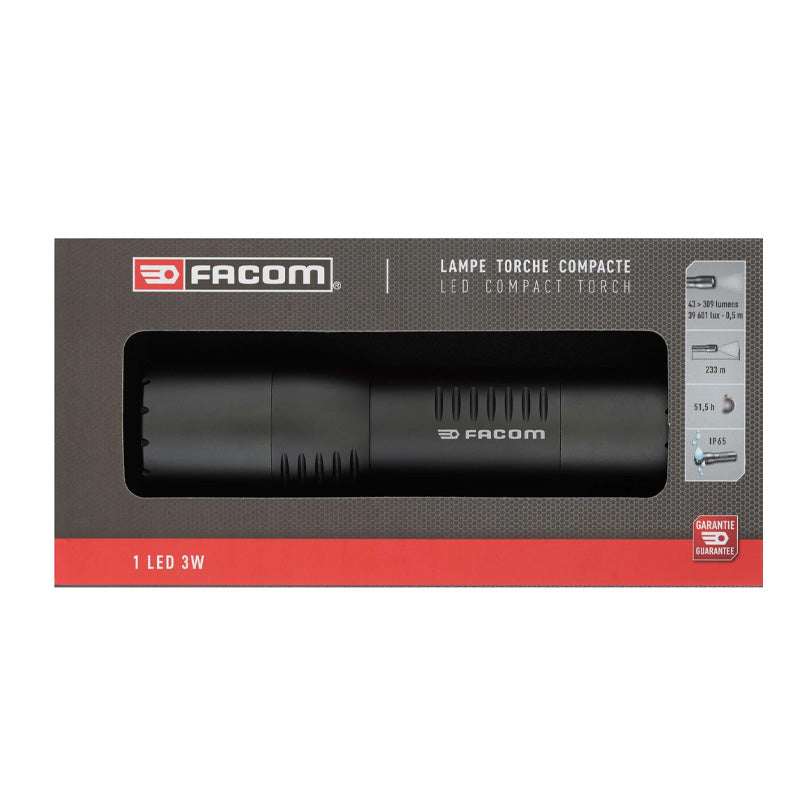 Lampe Torche Compacte - FACOM - 1 Led 3W - 5 Modes d'Éclairages - 79.CBTPB