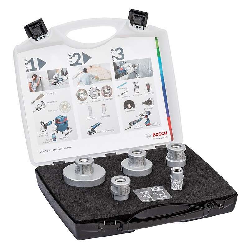 Coffret 5 scie trépans Diamant DrySpeed BOSCH 2608576669