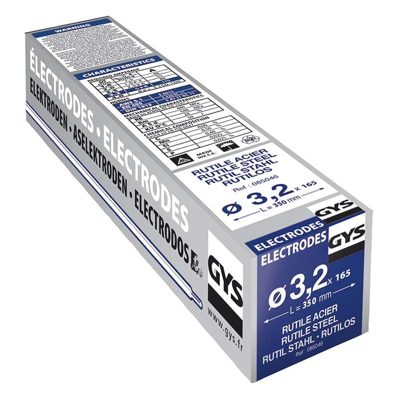Étui de 165 électrodes rutiles Acier 3,2 mm GYS 085046