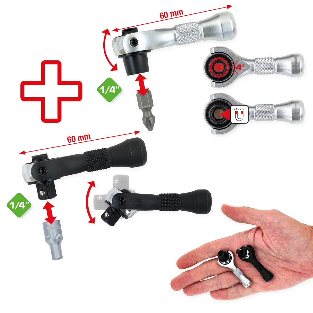 Coffret mini-cliquets COMPETITION 1/4", 2 pcs - KS Tools - 512.1414 COMPETITION