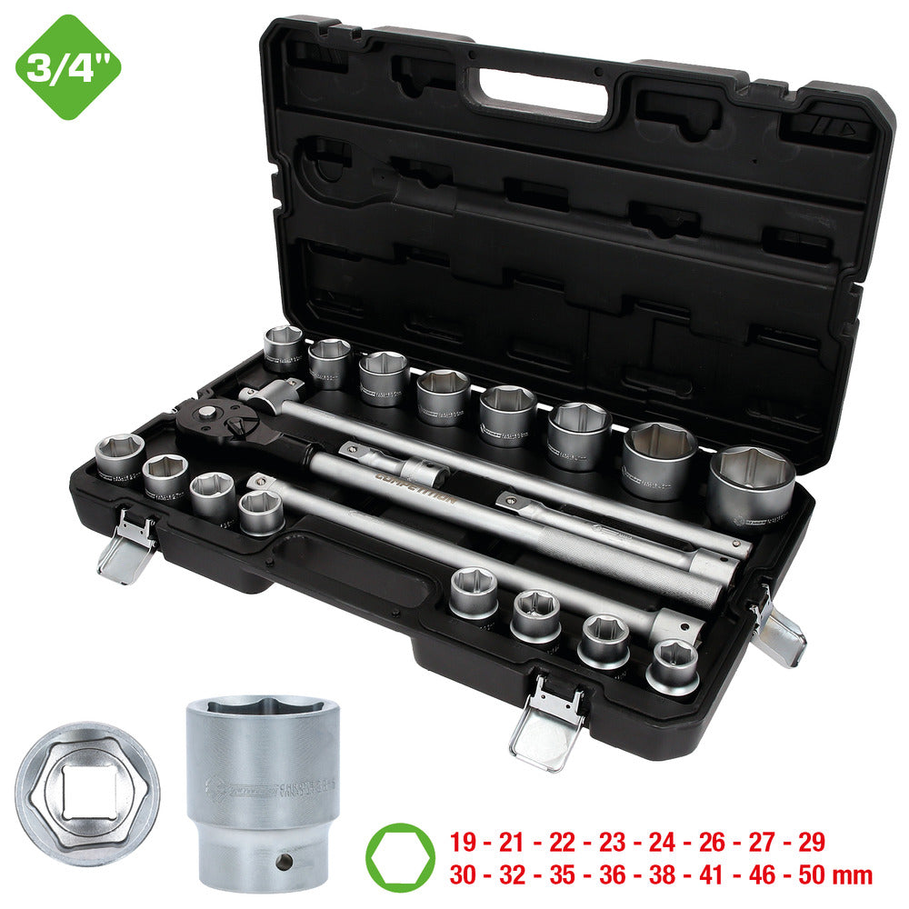 Coffret de douilles COMPETITION 3/4", 21 pcs - KS Tools - 512.3421 COMPETITION