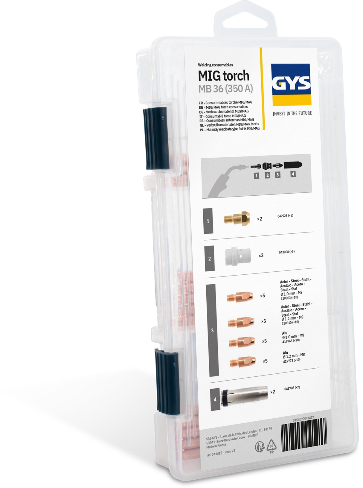 Coffret torche MIG 350A (MB36) GYS 041417