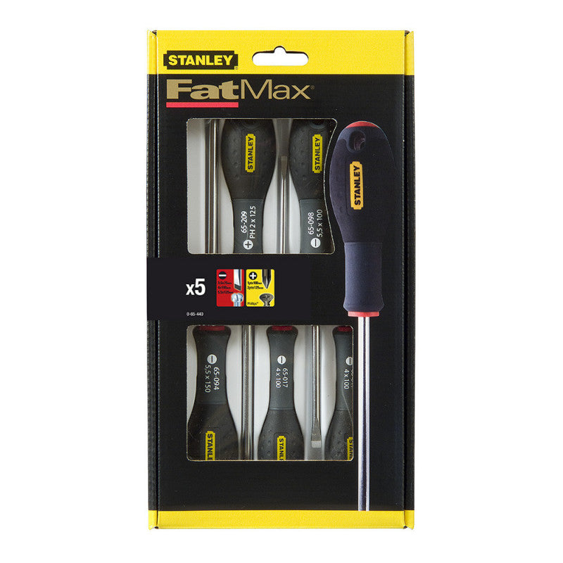 Jeu de 5 tournevis STANLEY FATMAX électricien - phillips