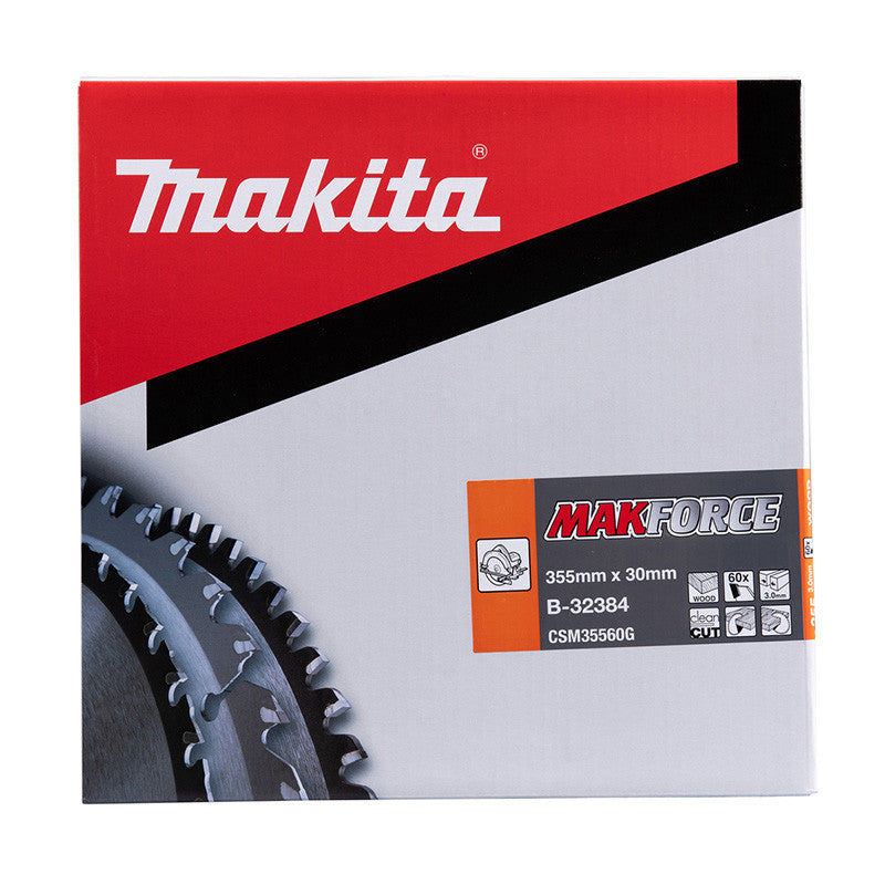 Lame pour scie circulaire Makforce TCT MAKITA B-32384 355x30mm, 60 dents, pour le bois
