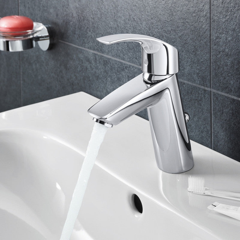 Mitigeur lavabo EUROSMART GROHE 23322001 - taille M - bec bas - chrome