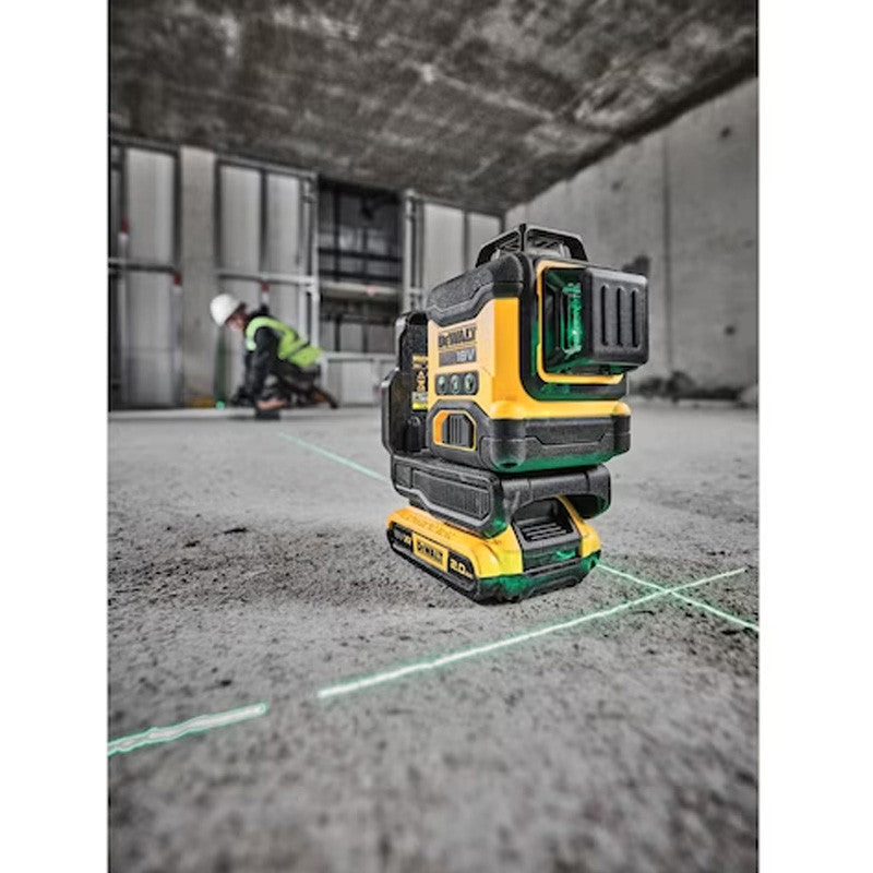 Niveau laser multi-lignes compact 3 faisceaux verts à 360° 18V DEWALT DCLE34031N-XJ
