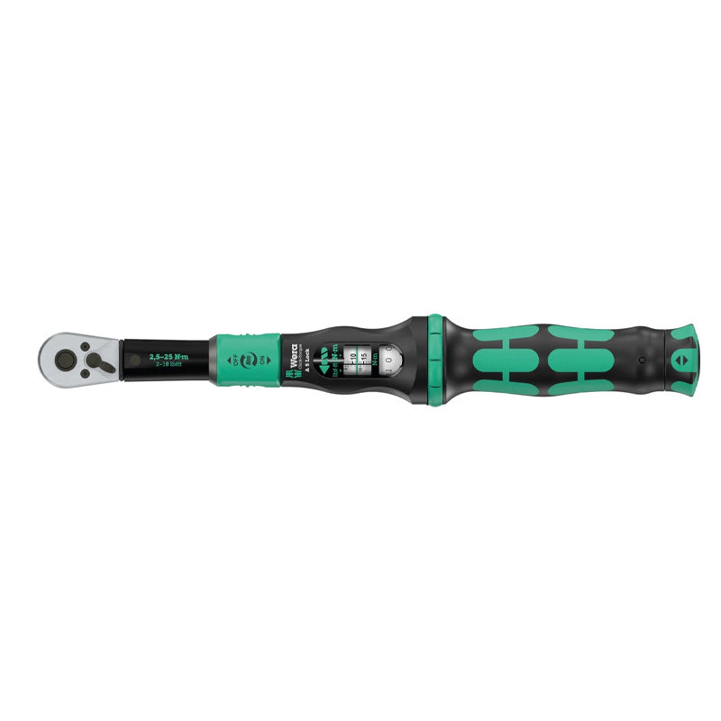 Clé dynamométrique Click-Torque Lock A 5, 1/4" x 2.5-25 Nm - WERA - 05075690001