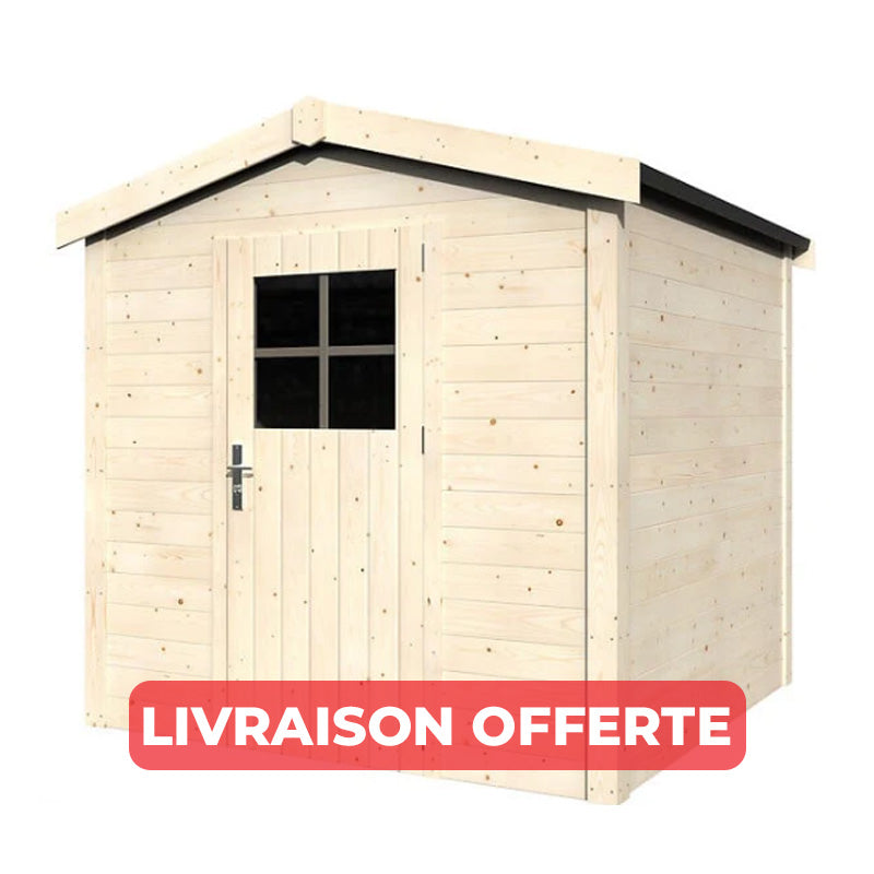 Abri de jardin - Bois - surface utile 3,8m² - surface hors-tout 4,62m²