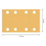 10 Feuilles abrasives BOSCH 2608900881 C470 80 x 133 mm, 120