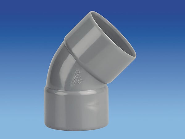 3027788 - Coude gouttiÃ¨re PVC FF 45Â° D