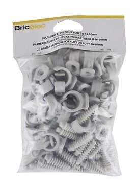 Sachet 10 colliers à clip diamètre 16 à 20 mm BRICELEC
