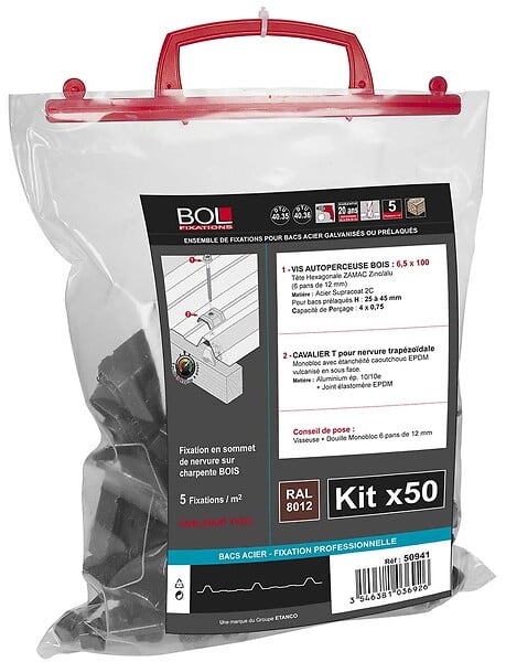 ITM-50718 - Kit de 50 vis autoperceuses et