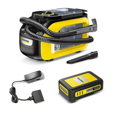 Injecteur/extracteur KÄRCHER SE 3-18 (avec batterie 18 V 2,5 Ah et chargeur standard)
