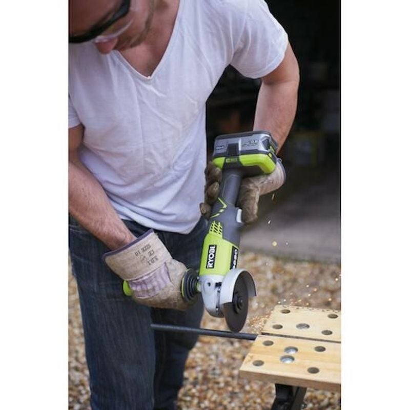 Meuleuse d'angle RYOBI R18AG-0 Ø 115 mm 18V ONE+™ (vendu sans batterie)