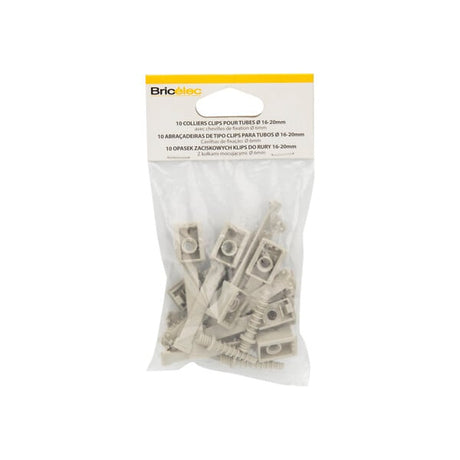 Sachet 10 colliers à clip diamètre 16 à 20 mm