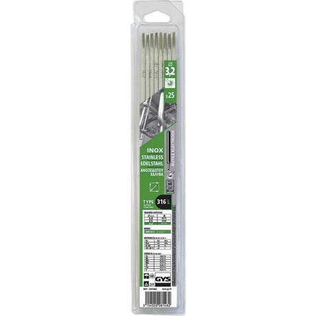 25 électrodes 316L Inox Ø 3.2 GYS 081482