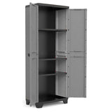 Armoire de Rangement Verrouillable KETER STILO - 68 x 39 x 173 cm - Gris/Noir