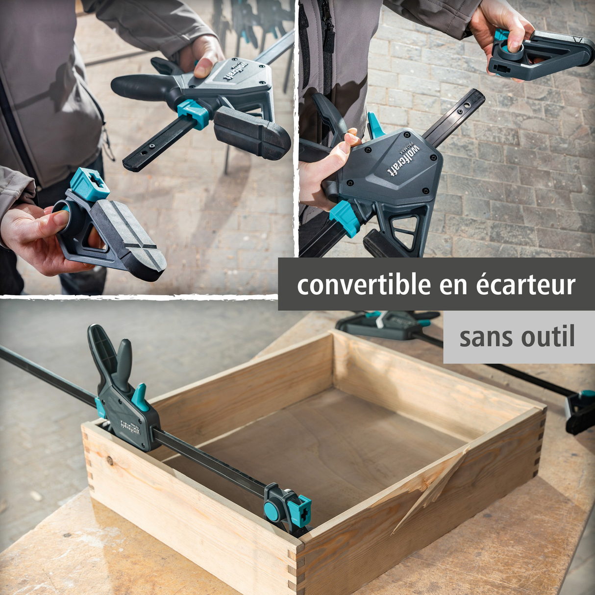 Serre joint 1 main PRO MAX 150mm - WOLFCRAFT - 3070000